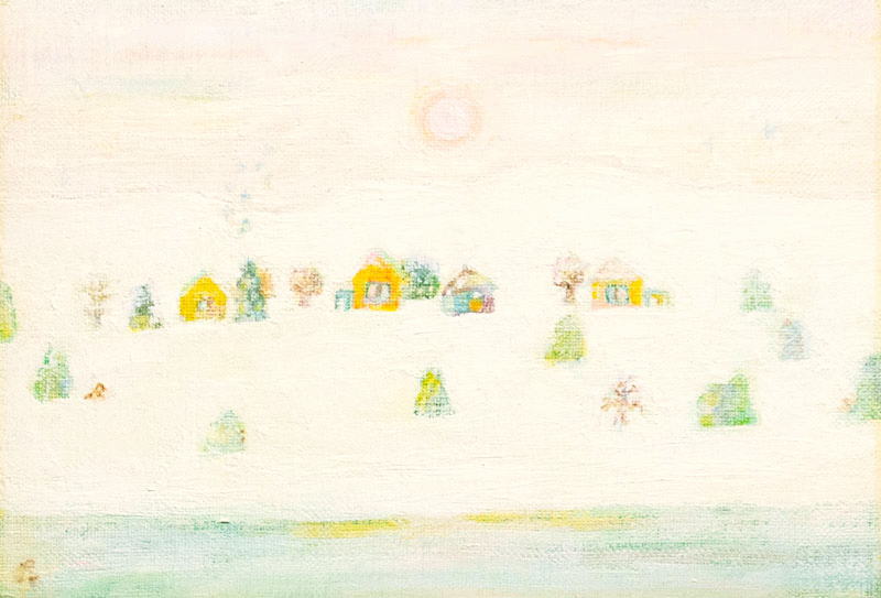 楽天市場】小林研三「 雪の峠 」 油絵 ・ 油彩画 SM ( SM )【中古