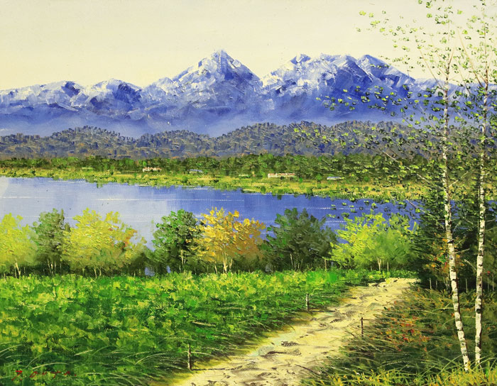 楽天市場】太田 孝『信州風景』油絵・油彩画 F6(6号) : 内田画廊