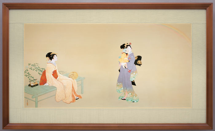 楽天市場】上村松園 「 虹を見る 」 彩美版 : 内田画廊