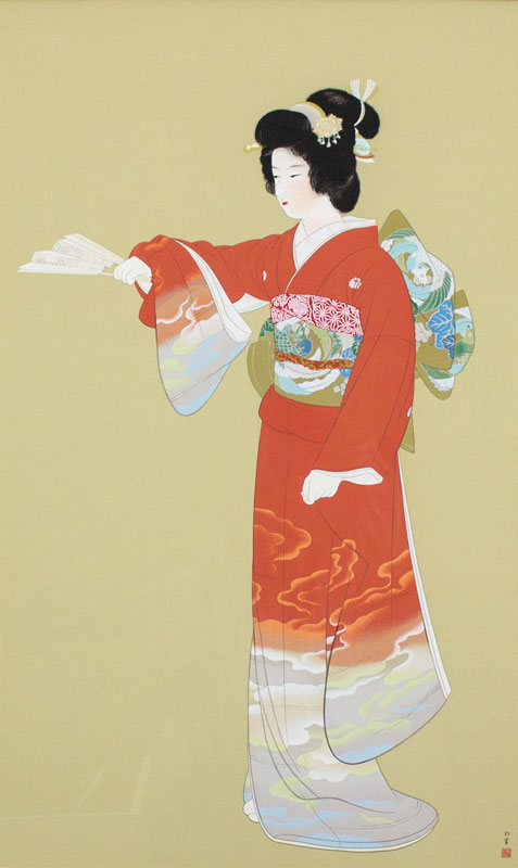 楽天市場】上村松園 「 序の舞 」 シルクスクリーン 版画 : 内田画廊