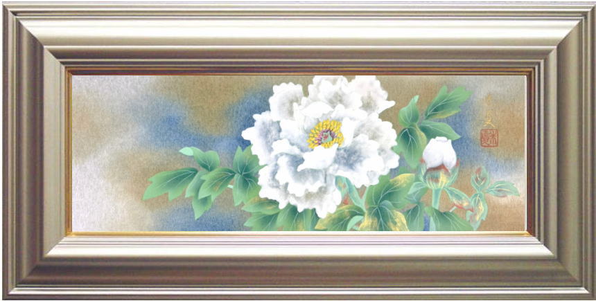 楽天市場】松村朱夏 「 牡丹 」 日本画 WSM : 内田画廊