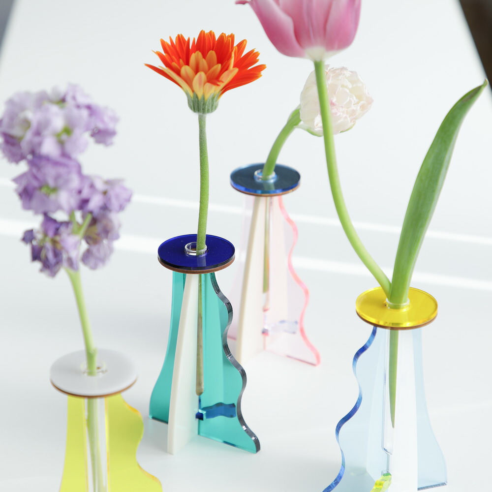 楽天市場】一輪挿し おしゃれ NEW ICHIRIN VASE カラフル PLYDESIGN