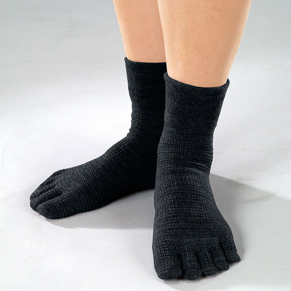 楽天市場】5本指ソックスMサイズ 22-24cm らくらく5本指ソックス