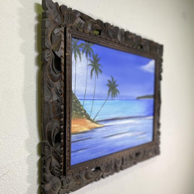 楽天市場】【ポイントUP アジアン バリ】 バリ島絵画 額入り 海の絵
