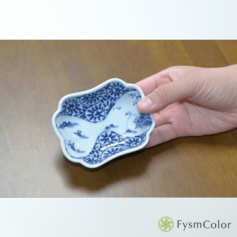 楽天市場】【波佐見焼】【山水タコ唐草角小皿】【染付絵変わり｜小皿