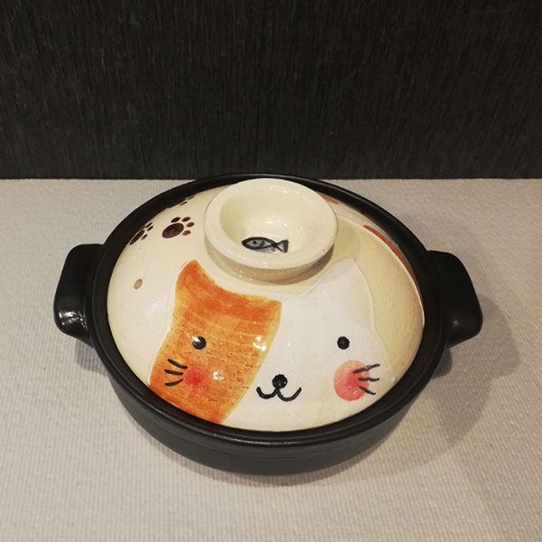 楽天市場】【在庫品】 stk 萬古焼 手描きねこ 土鍋 ＜6号サイズ＞6号鍋