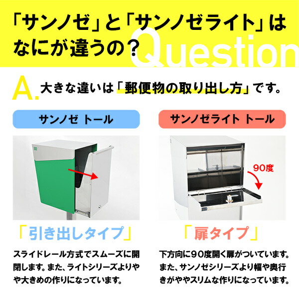 楽天市場】【3年保証】郵便ポスト サンノゼライト・トール(ポール付き