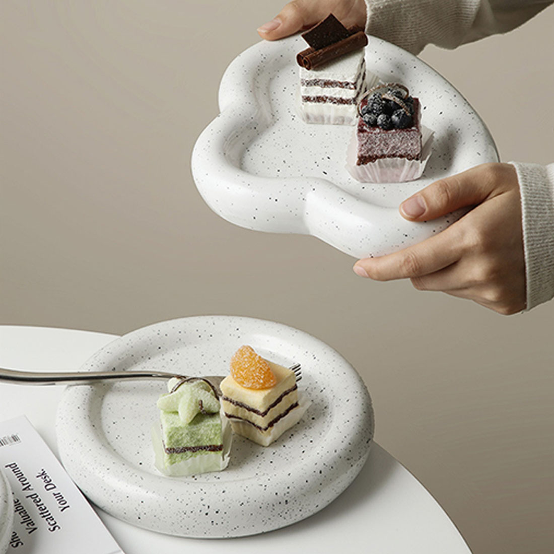 楽天市場】ラウンド デザイン プレート 磁器 お皿 食器 中皿 器
