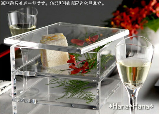 楽天市場】【クーポン配布中】クリア アクリル 重箱 3段 L 21cm