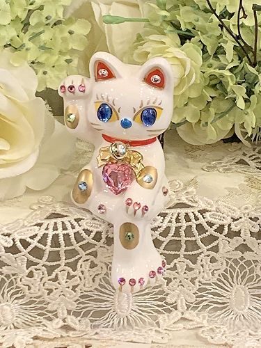 楽天市場】招き猫 デコレーション キラキラ 置物 おしゃれ かわいい