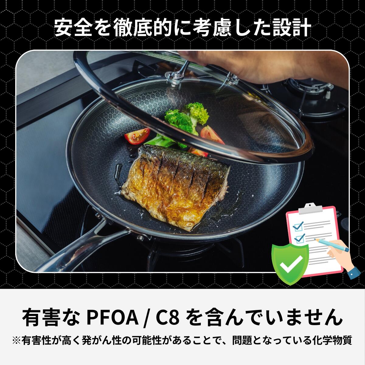 楽天市場】HexClad 公式 ハイブリッド フライパン 26cm 蓋付き ノン