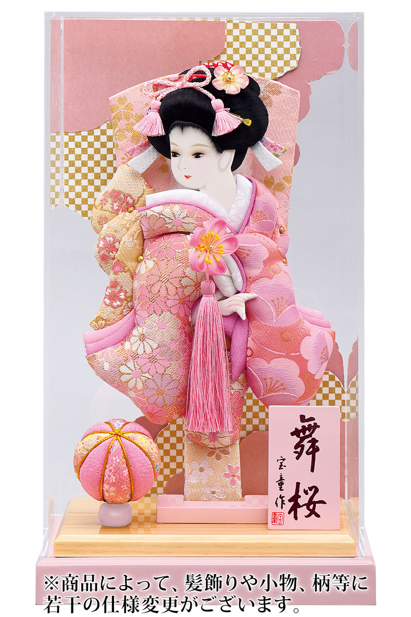 楽天市場】羽子板 ケース飾り 美月羽子板 9号 舞桜 無垢 ピンク