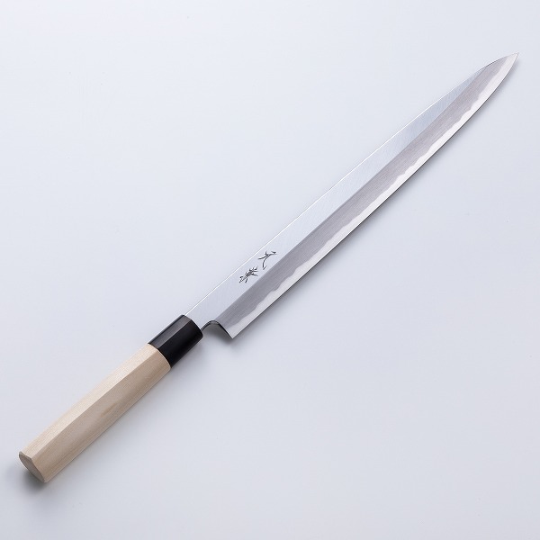 楽天市場】堺元兼 柳刃包丁 片刃 330mm 白紙2号水牛柄 木鞘付 極上品