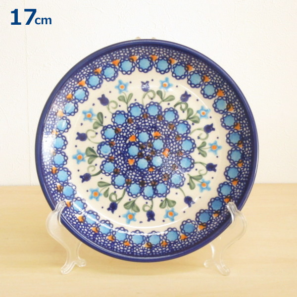 楽天市場】ポーリッシュポタリー プレート 17cm 皿 花柄 陶器