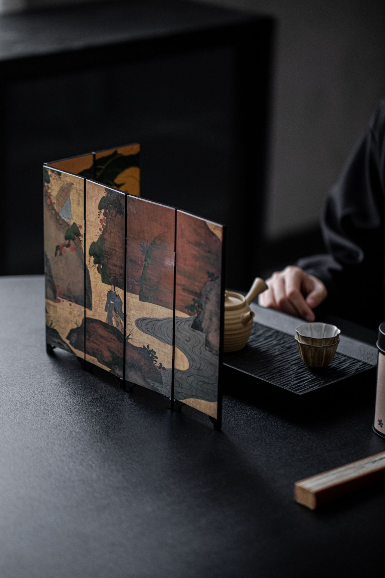 楽天市場】IwaiLoft Tea Art ミニ屏風 名画 屏風 6連 六曲 小さい 卓上