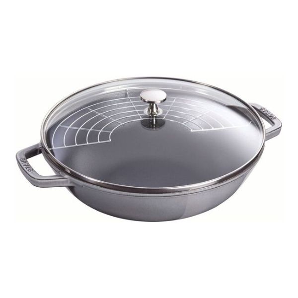 楽天市場】STAUB（ストウブ） ウォック ガラス蓋付 30 cm/鋳鉄