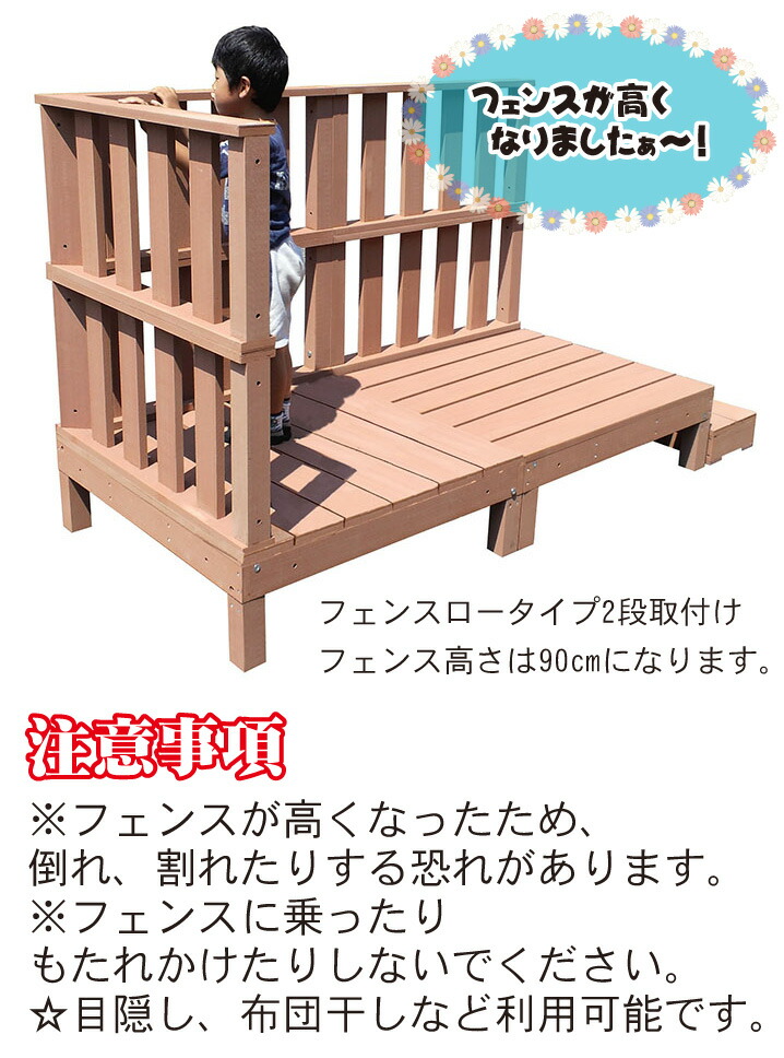 楽天市場】ウッドデッキ 人工木製 1.0坪 [8点セット] ナチュラル