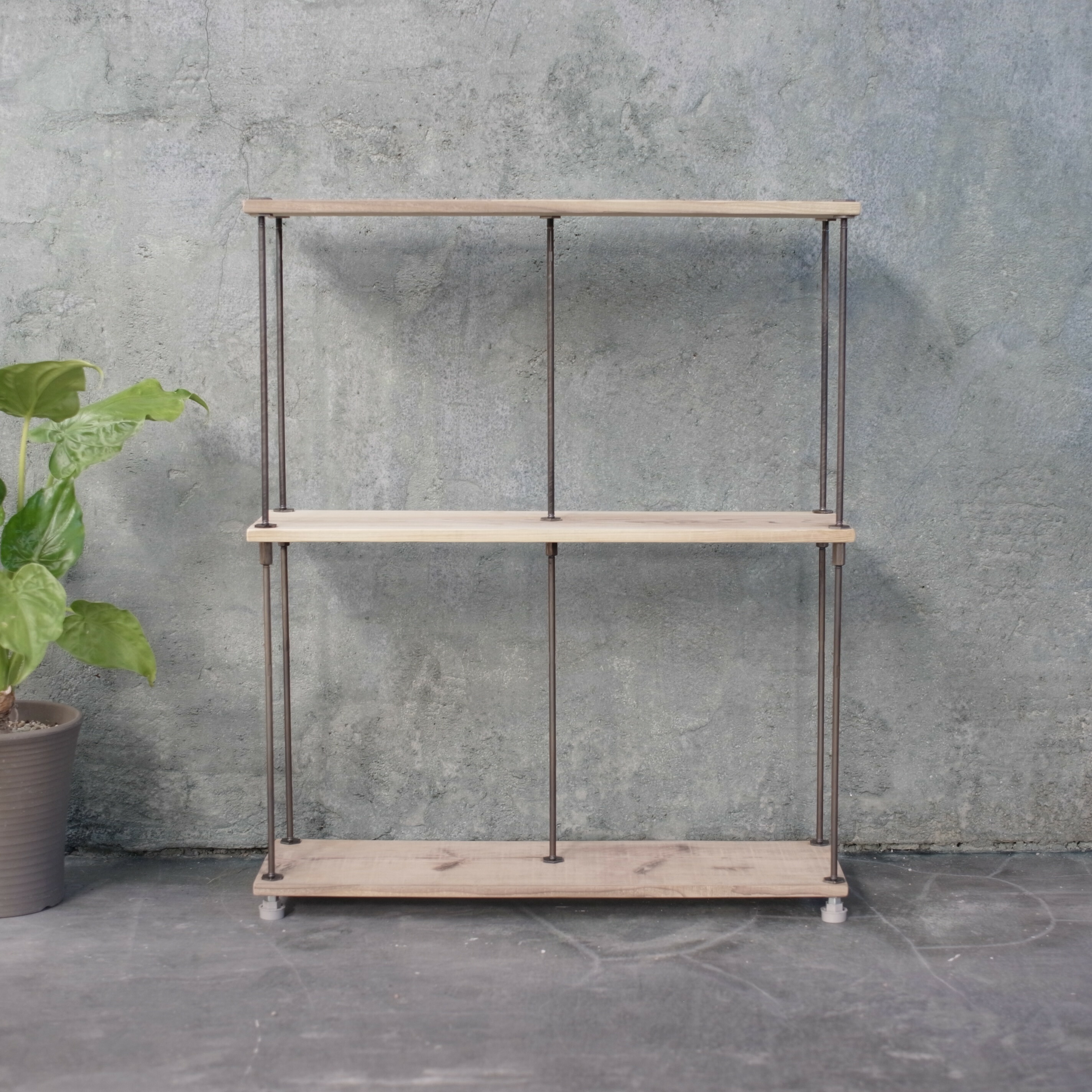 楽天市場】wood iron shelf 730*600*180〈サンドカラー〉 アイアン 棚
