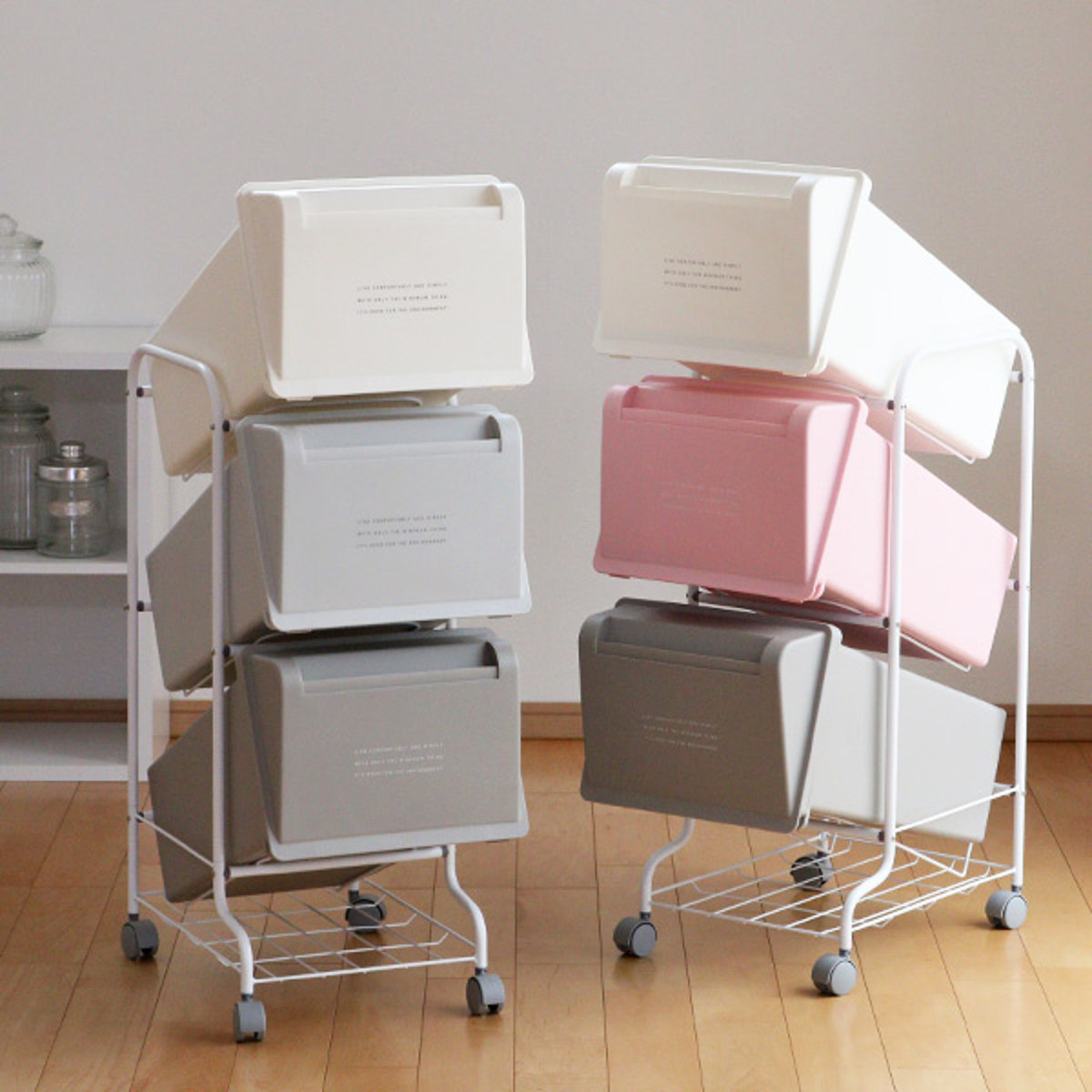 楽天市場】ゴミ箱 分別 3段 60L コンテナスタイル （ ごみ箱 分別