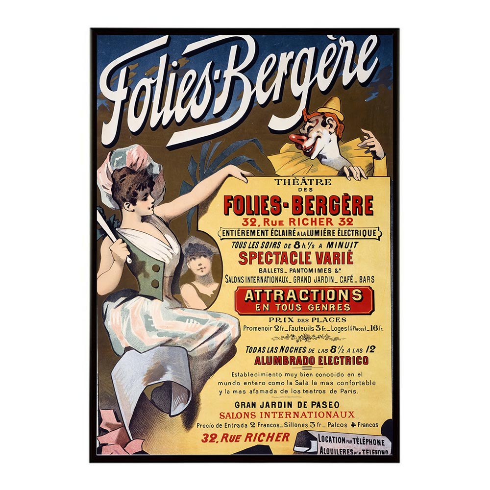 楽天市場】Theatre_Des_Folies-Bergere 超レトロ 古い 世界 ポスター