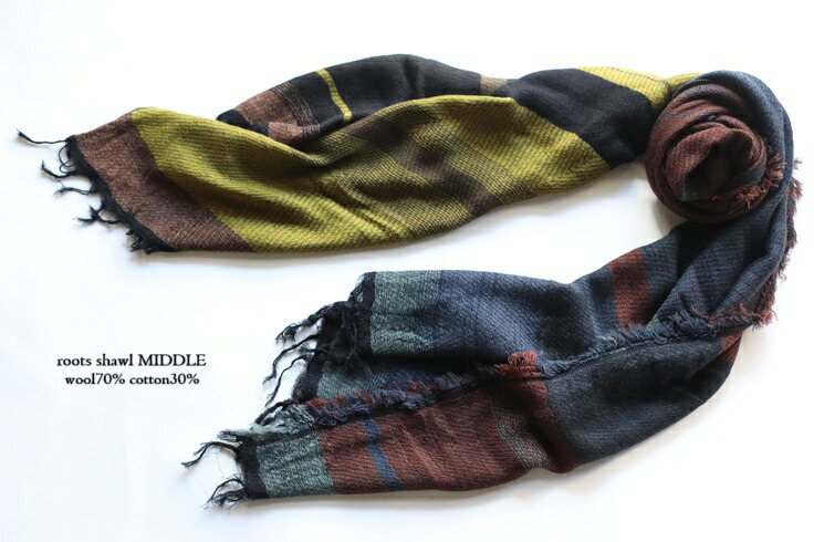 楽天市場】tamaki niime 玉木新雌 roots shawl MIDDLE wool70