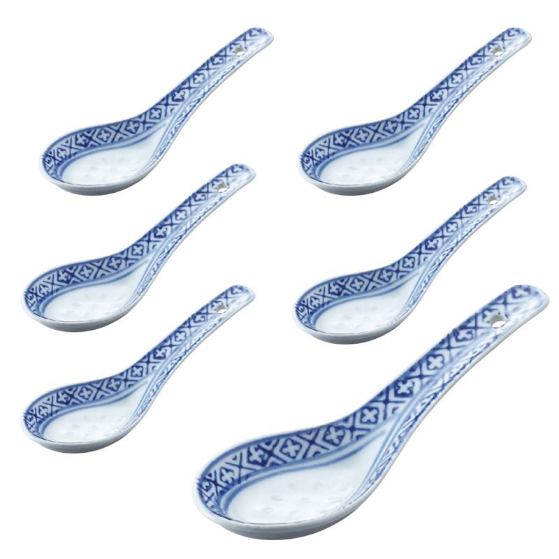 楽天市場】【6本組】景徳鎮 ホタル陶器 レンゲ 5インチ 全長12.3cm