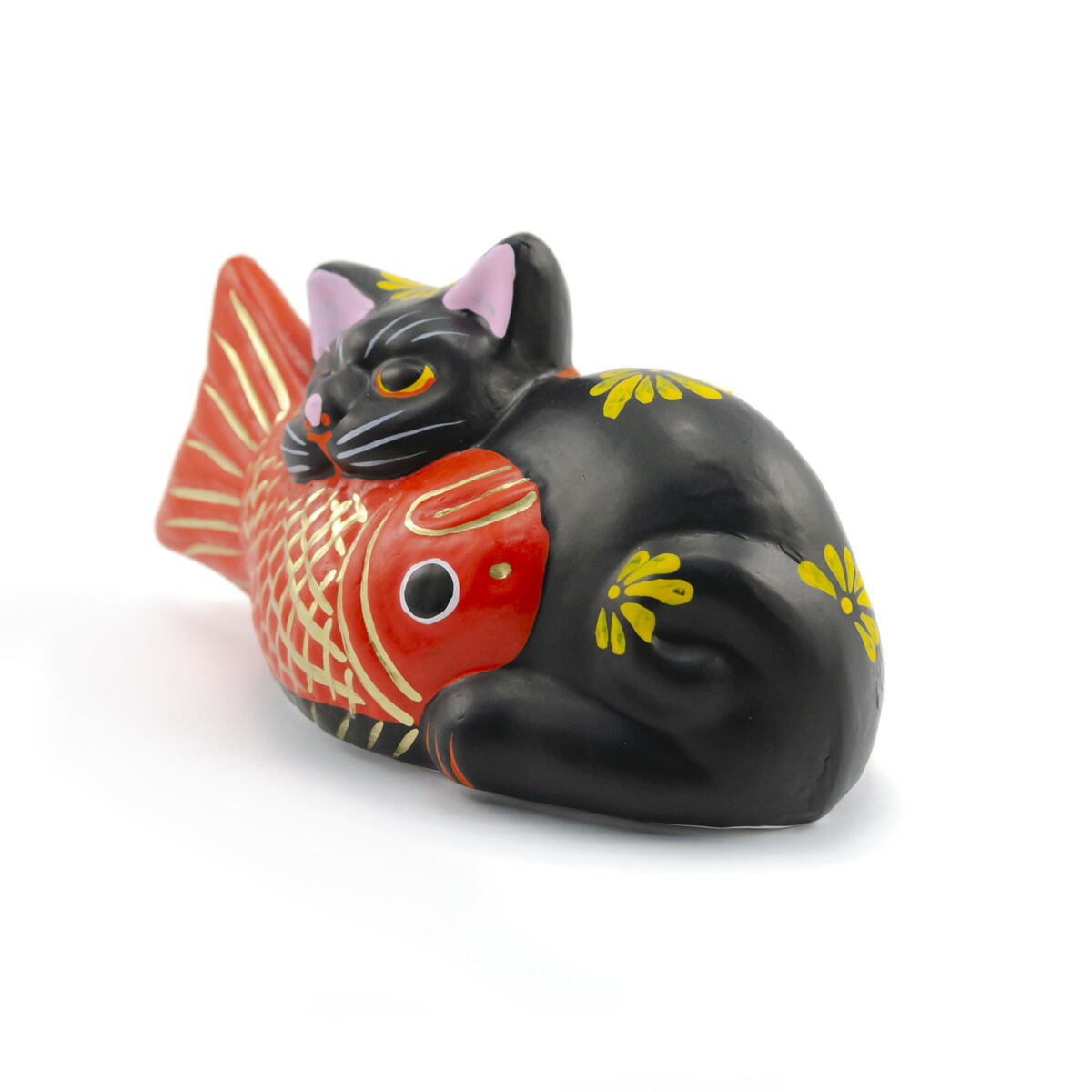 楽天市場】堤人形 つつみのおひなっこや- 鯛黒猫（大） 和のインテリア