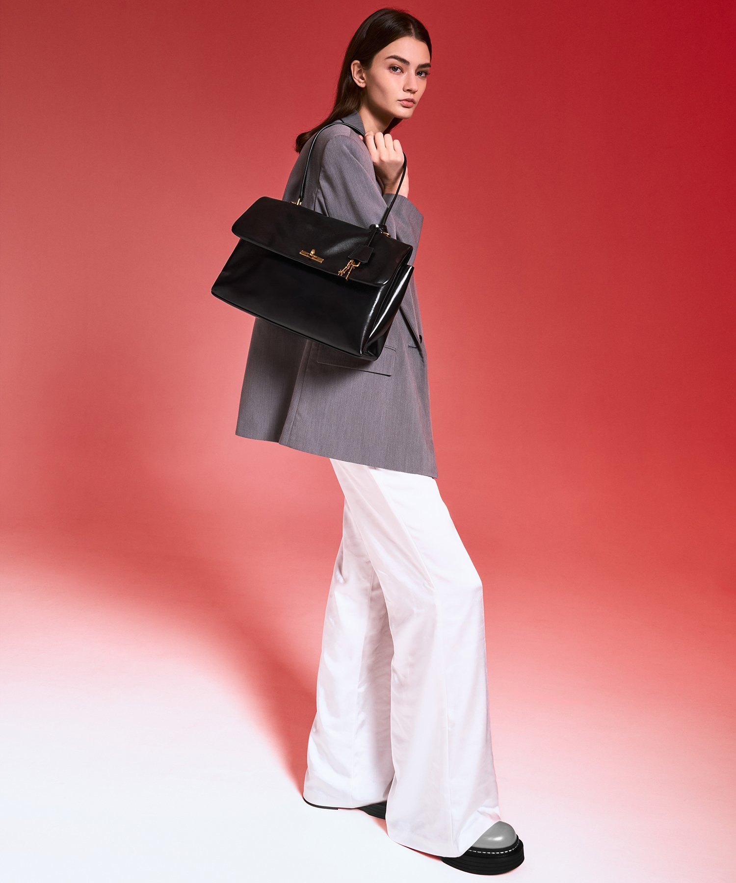 CHARLES & KEITH｜Kerry ケリー トップハンドルサッチェルバッグ