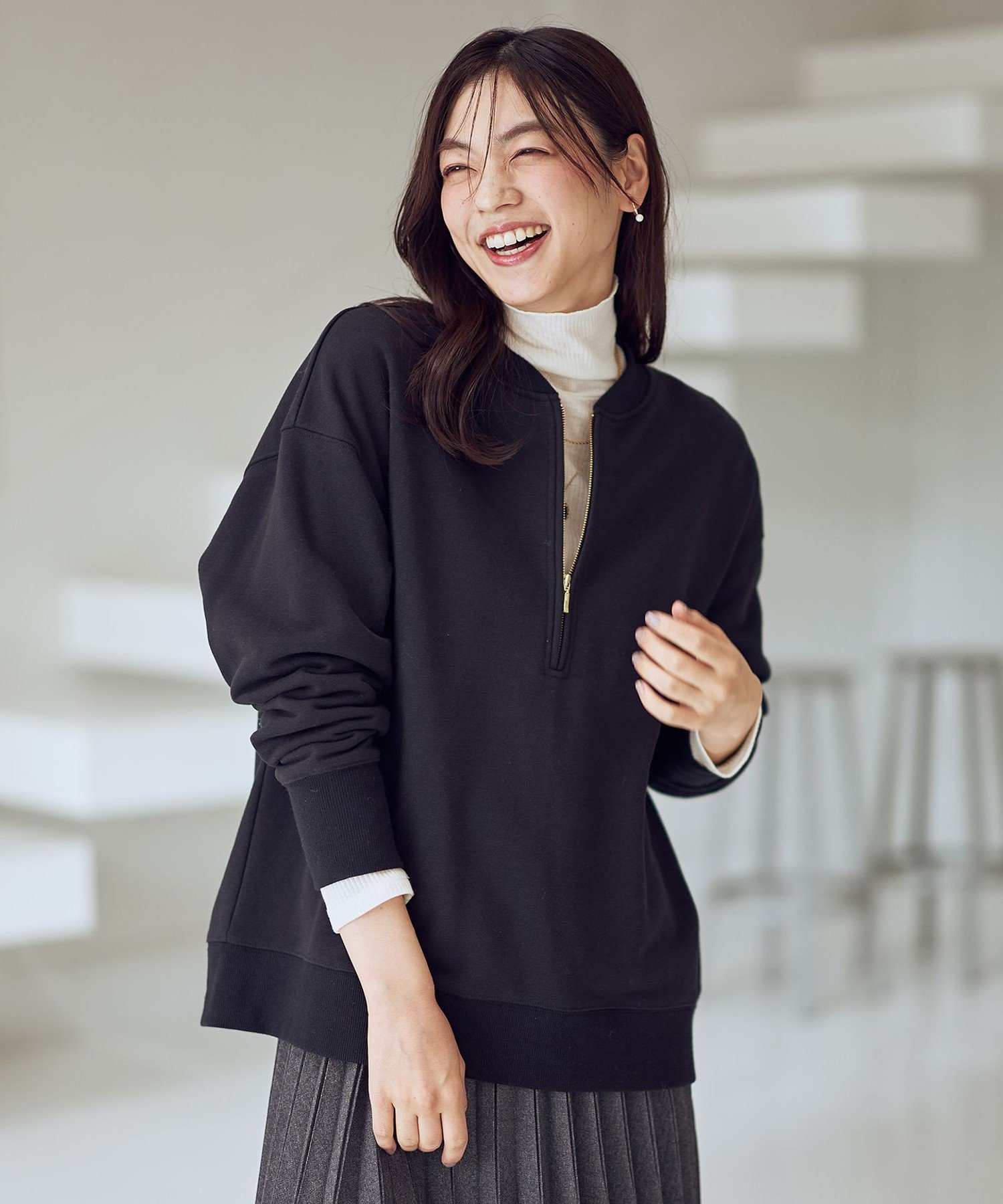 ANY｜ハーフジップスウェット | Rakuten Fashion(楽天ファッション／旧