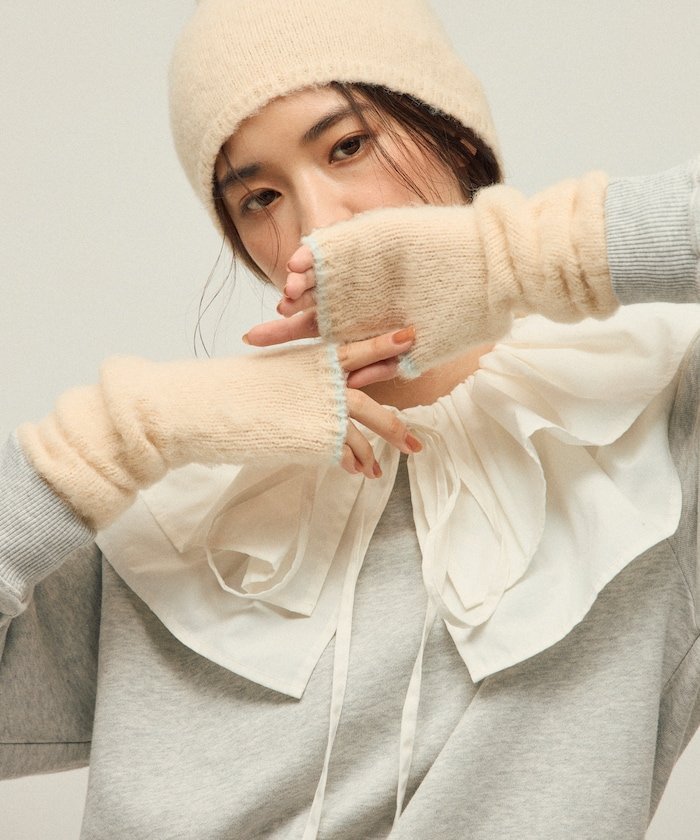 FREAK'S STORE｜アルパカ混 バイカラー ニットグローブ 25AW | Rakuten