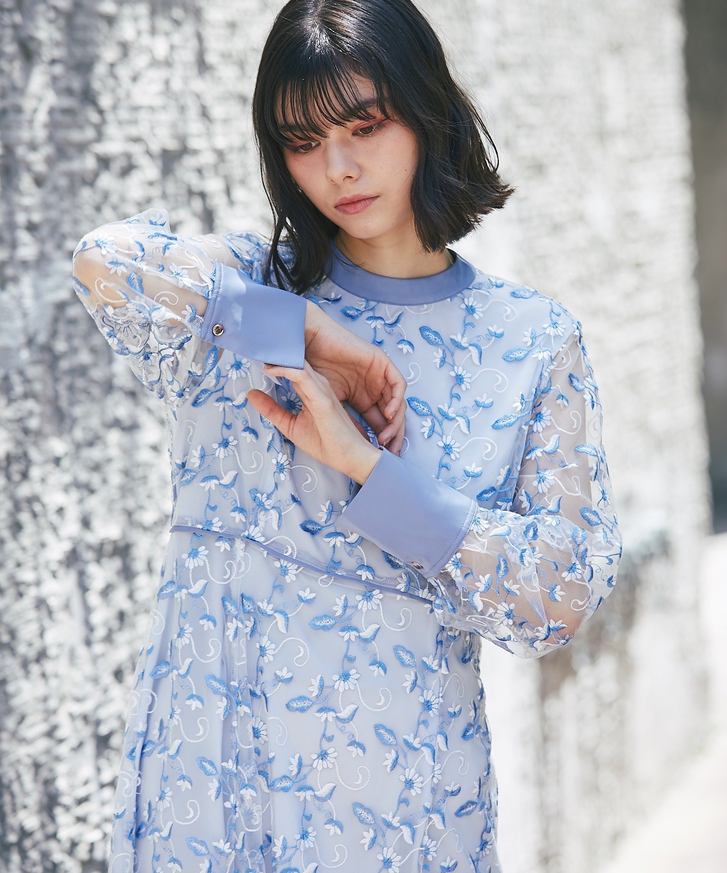 SMILE ORCHID｜オーガンジー刺繍ドレス | Rakuten Fashion(楽天