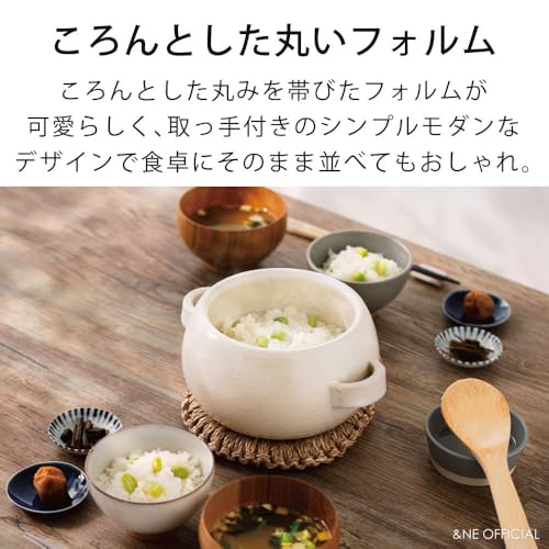楽天市場】アンドエヌイー(&NE) 萬古焼 ごはん鍋 竹しゃもじ付 ハレと