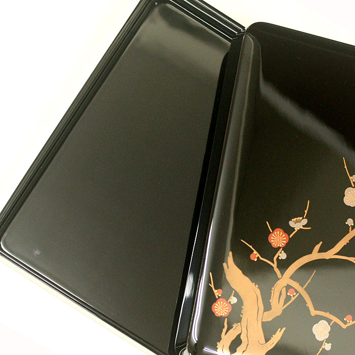 楽天市場】木製漆器 硯箱 蒔絵 紅白梅 文字入れ 無料 漆塗り 手書き