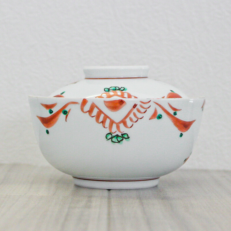 楽天市場】白磁 赤絵 多用碗 蓋付 (伏せ焼き) [直径12.5×H6.4cm