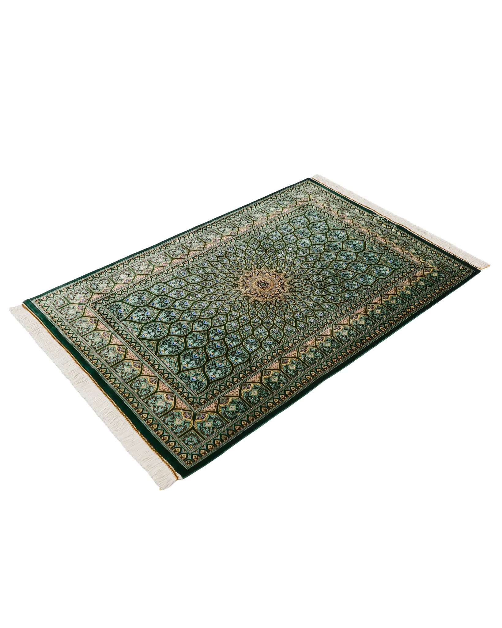 楽天市場】ペルシャ絨毯 クム シルク 約78cm x 122cm 玄関マット
