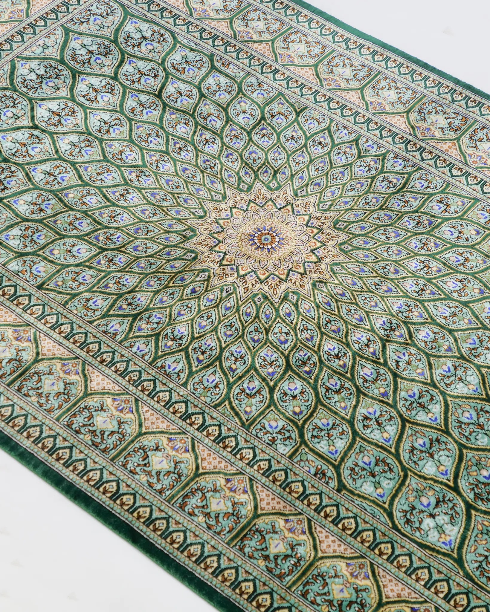 楽天市場】ペルシャ絨毯 クム シルク 約78cm x 122cm 玄関マット