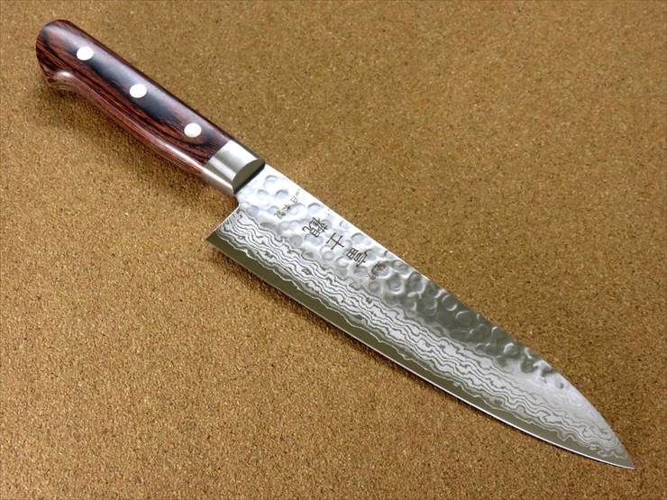 楽天市場】関の刃物 牛刀 18cm (180mm) 富士觀 鎚目鍛造 ダマスカス VG