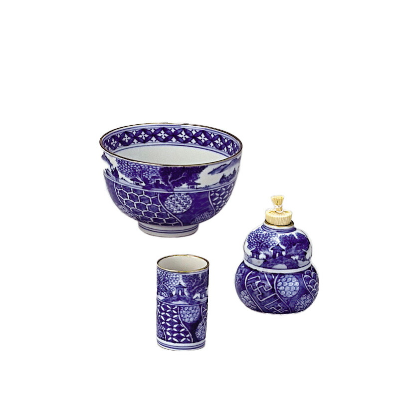 楽天市場】茶道具 三点セット（茶碗・振出・茶巾筒） 祥瑞 山水 昭阿彌