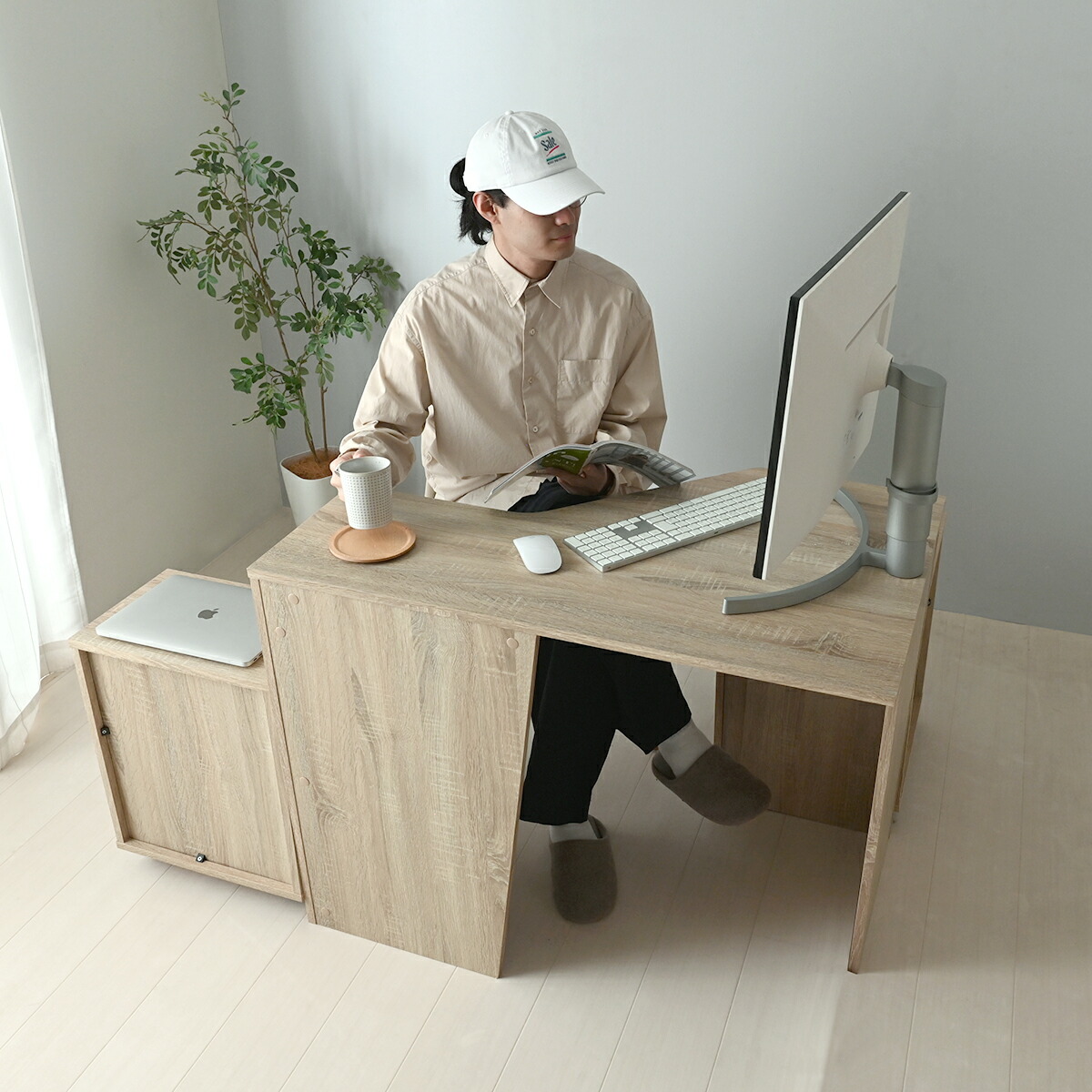 楽天市場】【2025年新商品】デスク パソコンデスク システムデスク 3点