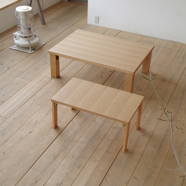 楽天市場】MINNE 親子テーブル105×75 ＋ 45×75 長方形 ウォールナット