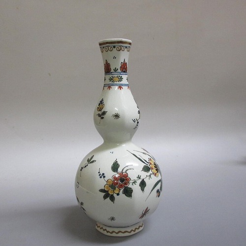 楽天市場】☆Delftデルフト焼/オランダ 花鳥文 色絵 花瓶 飾り壺
