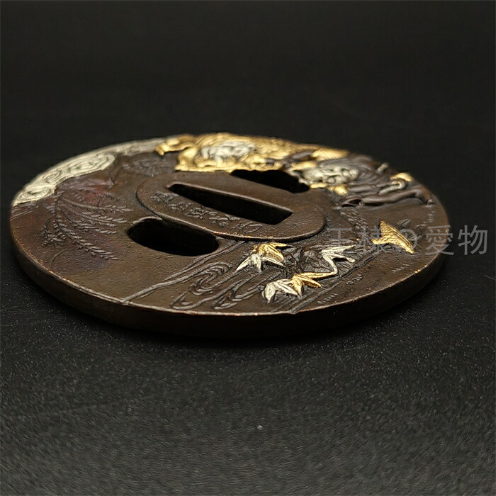 楽天市場】日本刀装具 刀鍔 悪鬼夜行図 銅地 金工 細工 鍔 つば 居合用
