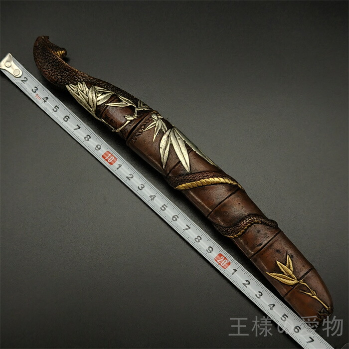 楽天市場】銅製刀装具 短刀拵 柄鞘一式 王蛇の図 絵金銀 金工品 細工