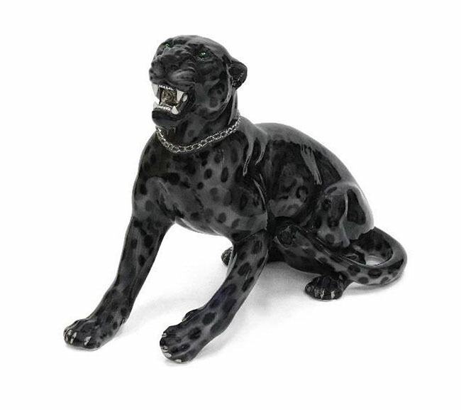 黒豹（レオパード） 置物 全長105cm 黒豹（レオパード） 置物 全長