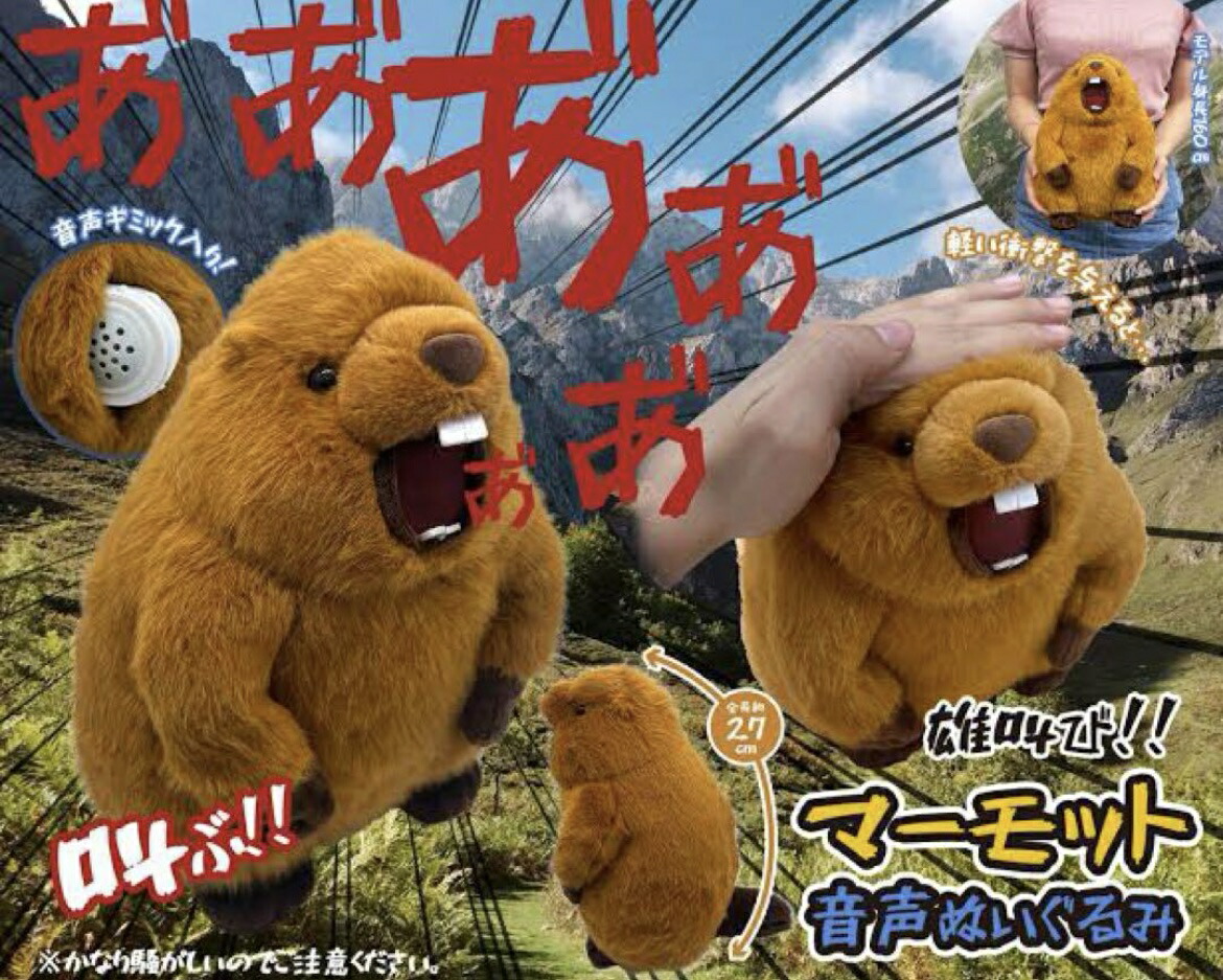 楽天市場】【マーモット】雄叫び！！ マーモット 音声 ぬいぐるみ