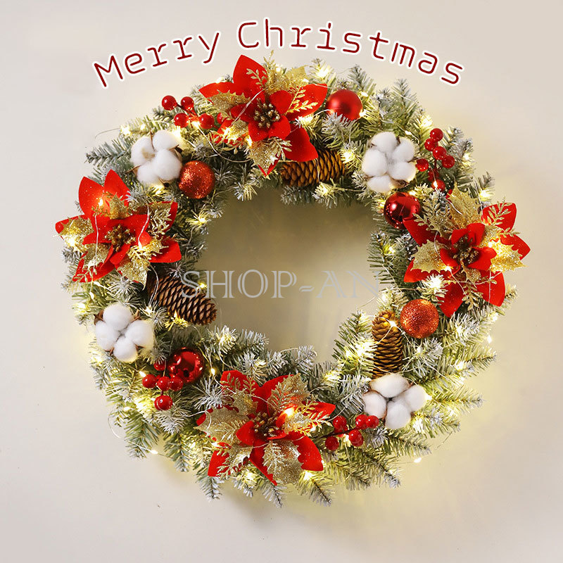 楽天市場】「楽天1位受賞」クリスマス 花輪 クリスマスリース 玄関