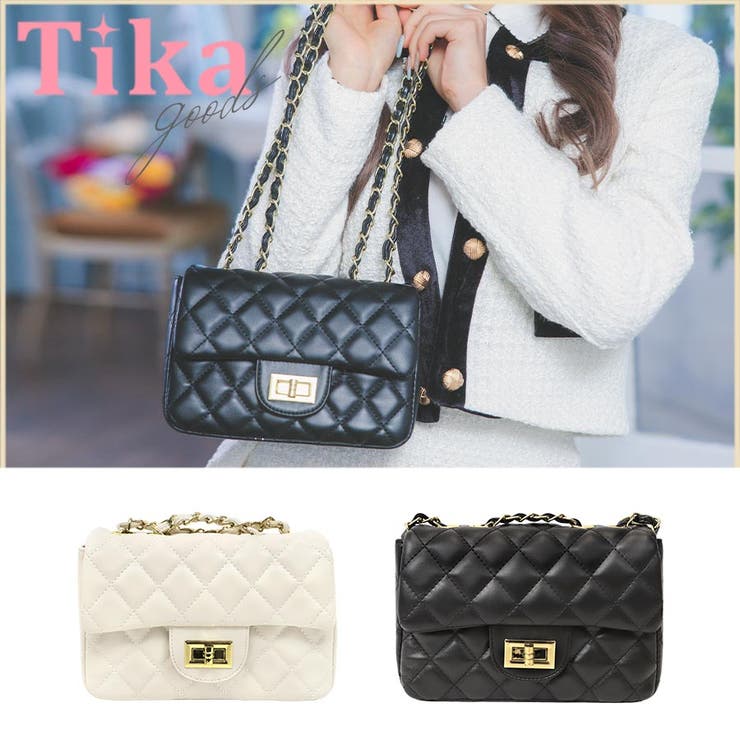 楽天市場】Tika キルティングチェーンショルダー2wayミニバッグ 2way