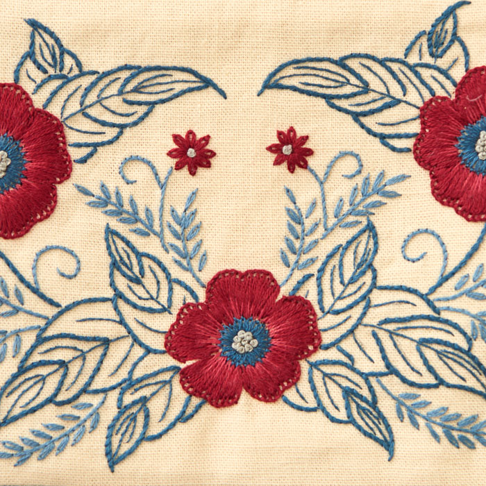 楽天市場】戸塚刺繍キット ARABESQUE ジップポーチ2 | 戸塚刺しゅう