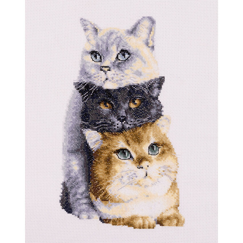 楽天市場】輸入刺繍キット DUTCH STITCH BROTHERS DSB012A Three Cats