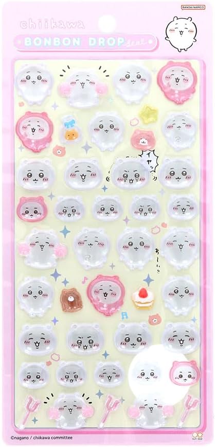 楽天市場】4種セット ちいかわ ボンボンドロップシール ハチワレ